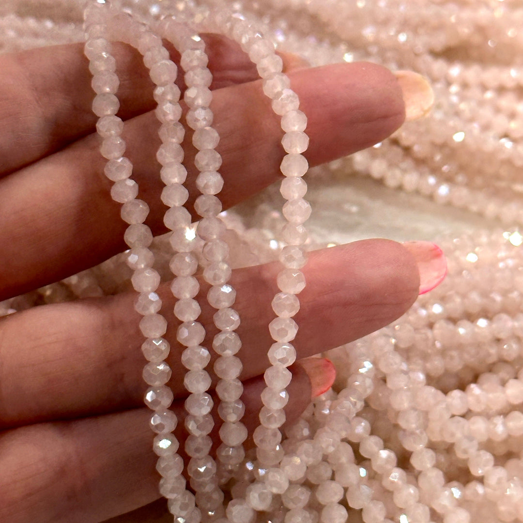 4mm Crystal rondelle beads strand 115 pcs, PBC4C122