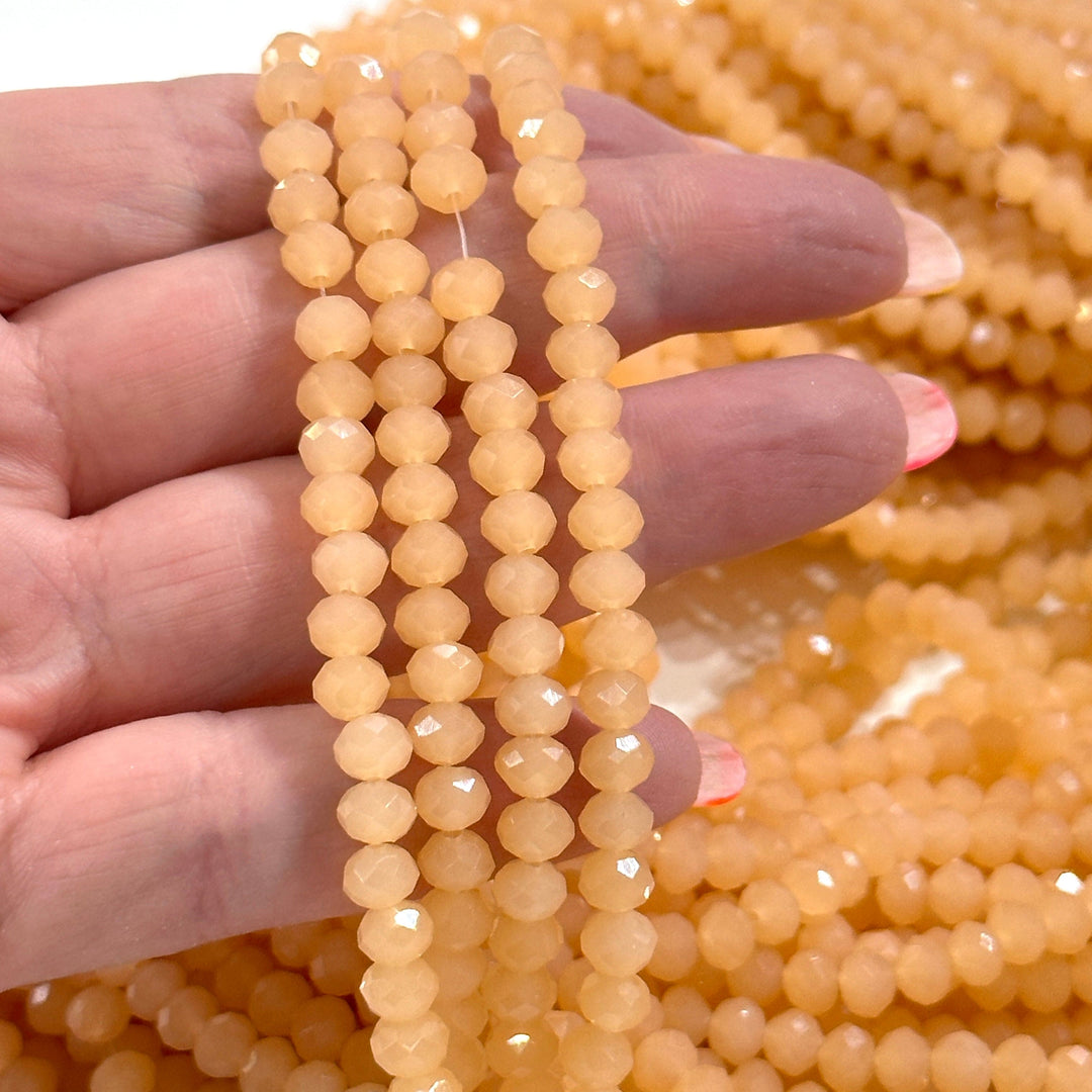 Crystal faceted rondelle 6mm Beads, PBC6C137
