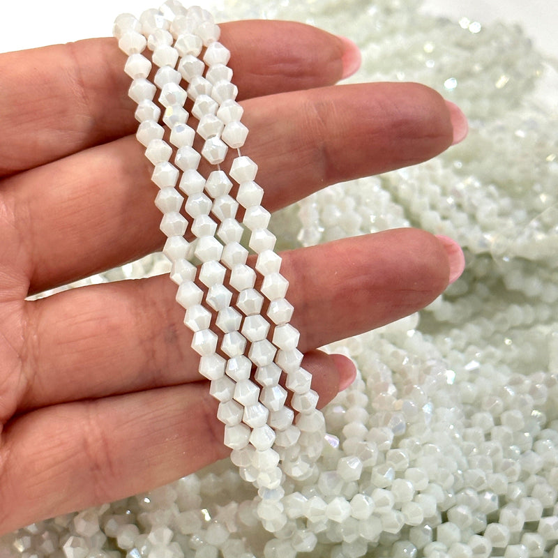 Perles toupies en cristal de 4 mm, PBC4B58