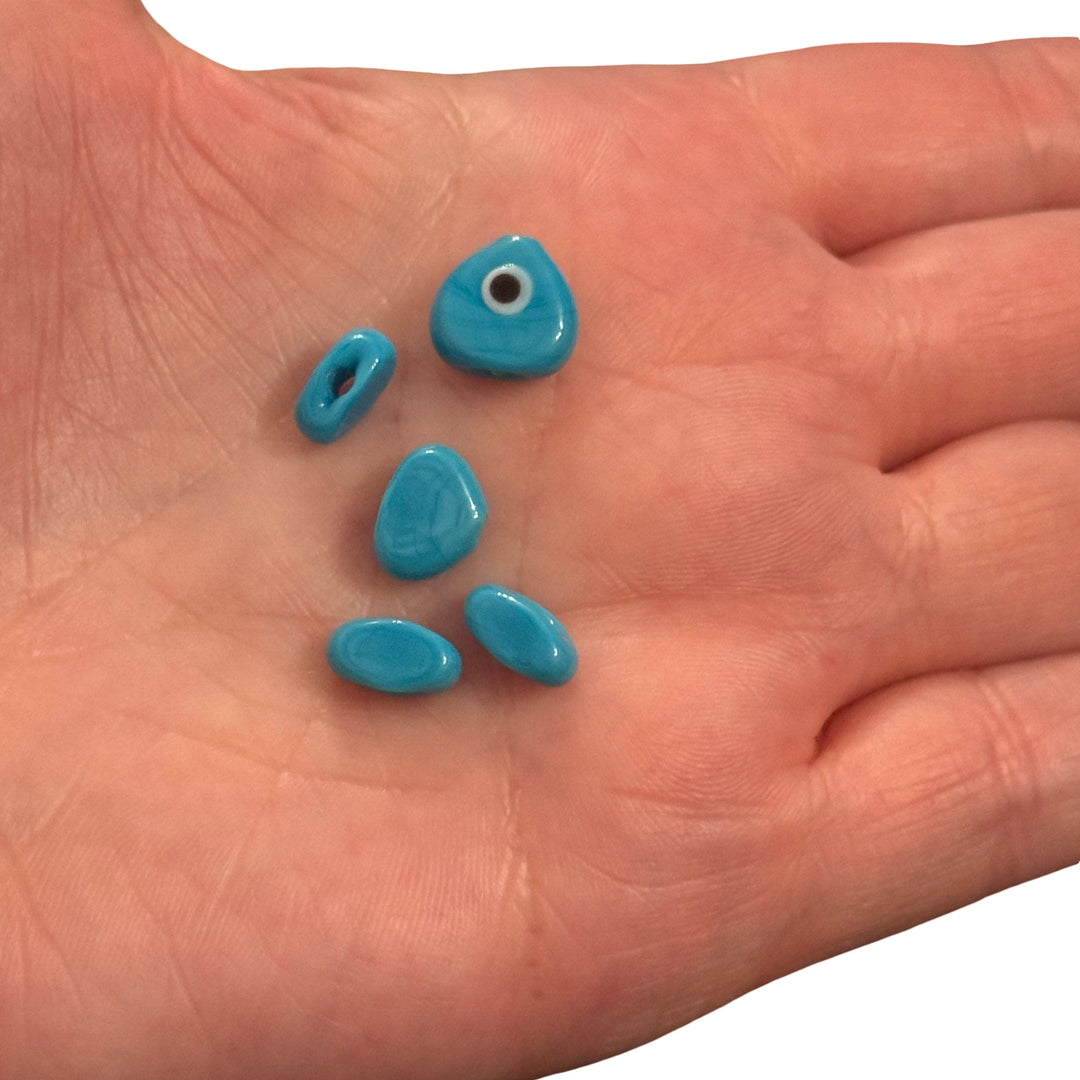 Hand Made Murano Glass Beads, 5 Beads Set for making Murano Glass Fish Bone Charm