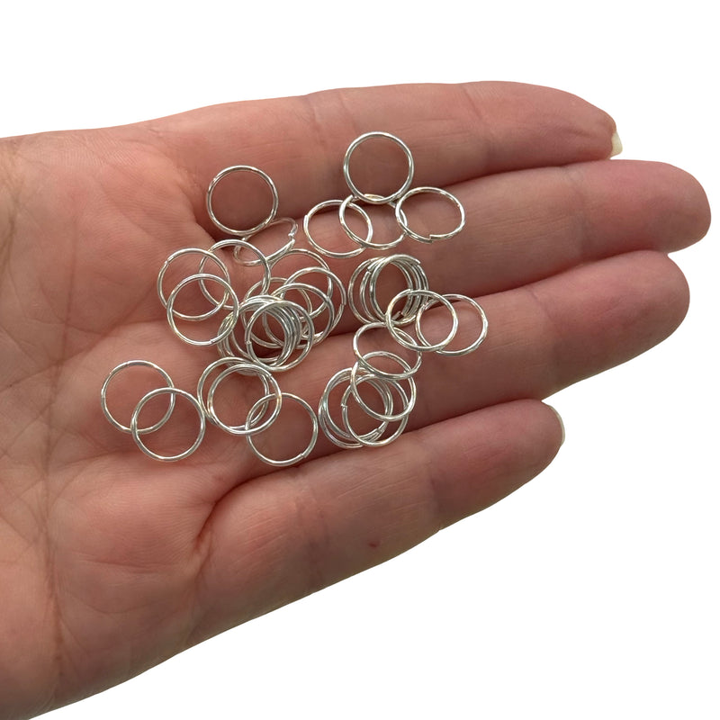 Anneaux ouverts plaqués or 24 carats, 6 mm, anneaux ouverts plaqués or 24 carats