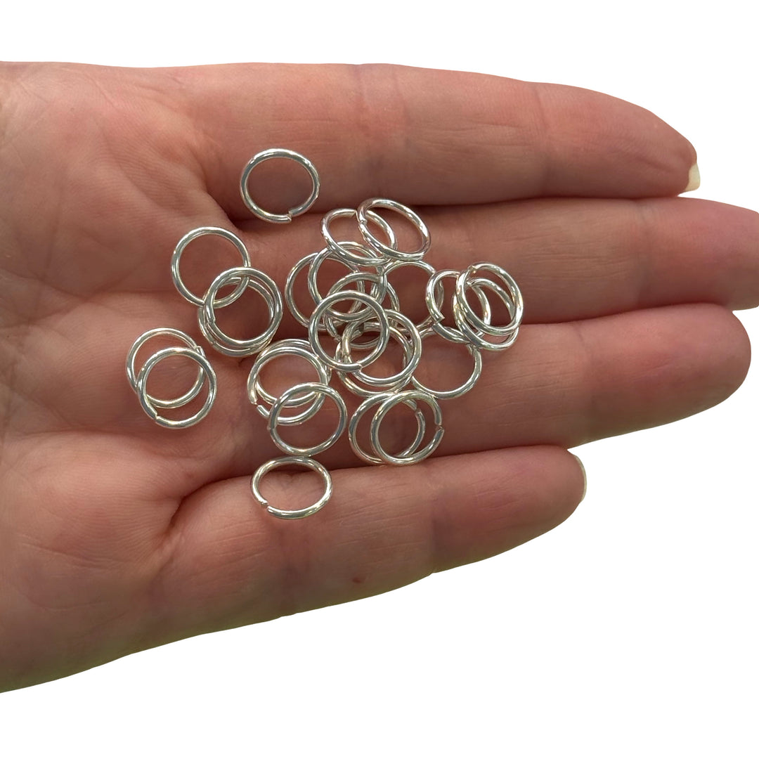 10X1.2mm, Silver Plated Strong Jump Rings, Silver Plated Open Jump Rings