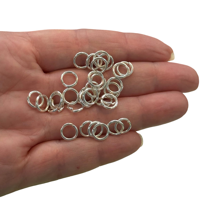 Anneaux ouverts plaqués or 24 carats, 6 mm, anneaux ouverts plaqués or 24 carats