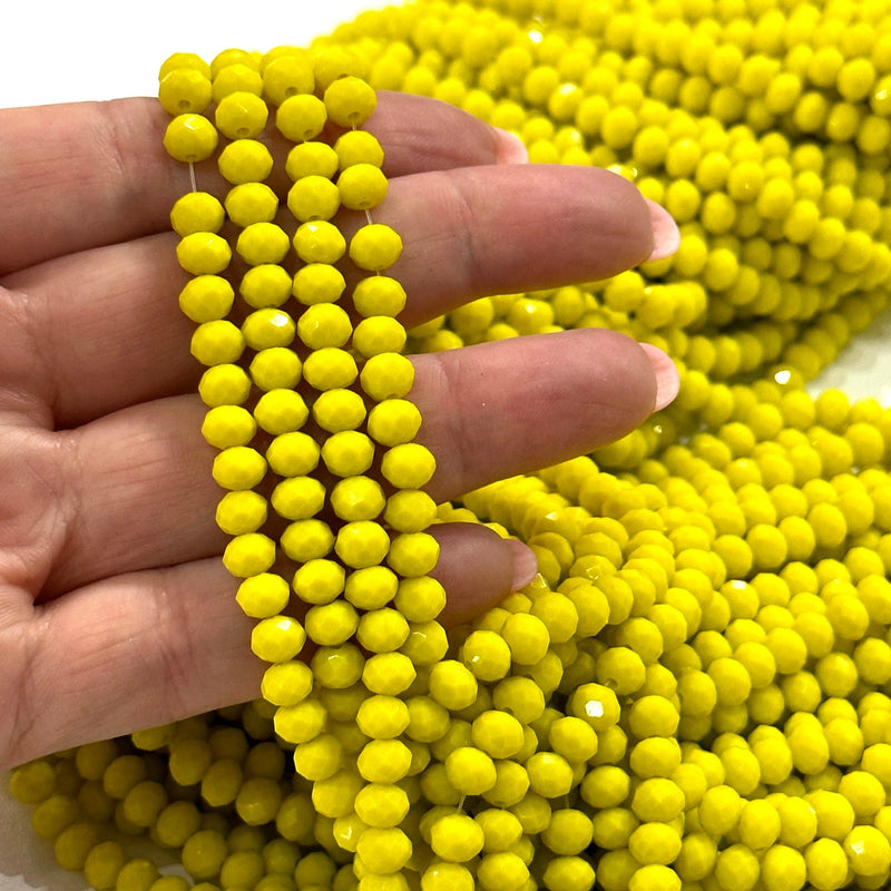6mm Crystal faceted rondelle beads, PBC6C142