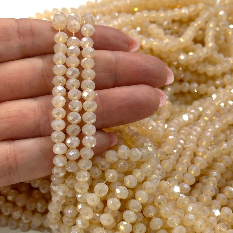 6mm Crystal faceted rondelle beads, PBC6C144