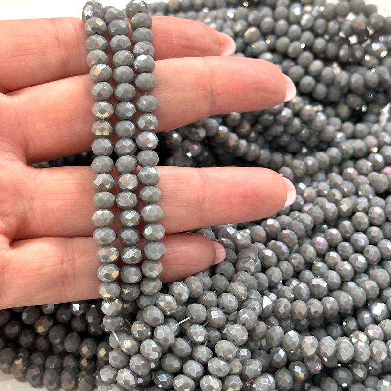 6mm Crystal faceted rondelle beads, PBC6C145