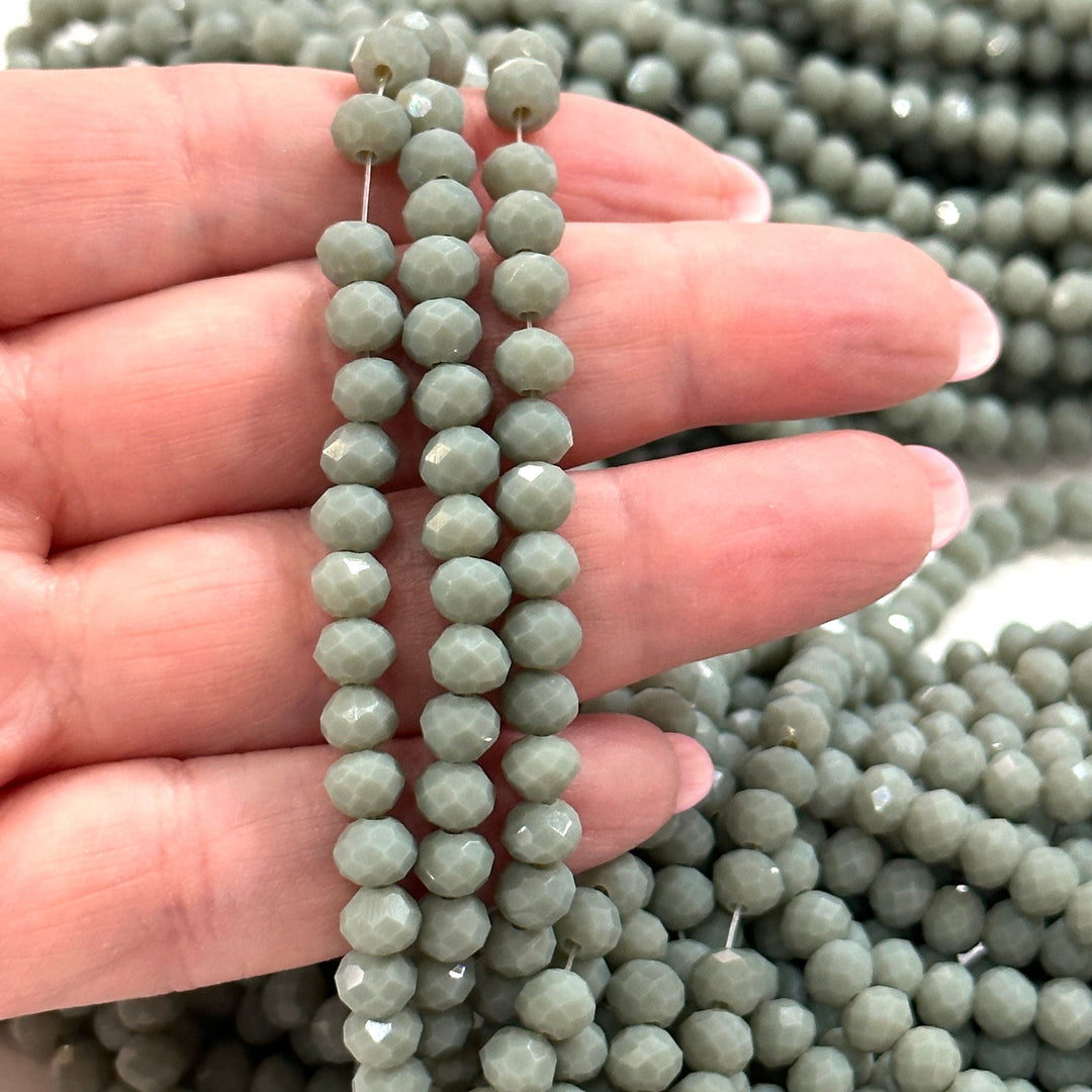 6mm Crystal faceted rondelle beads, PBC6C149