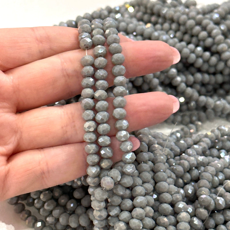 6mm Crystal faceted rondelle beads, PBC6C150