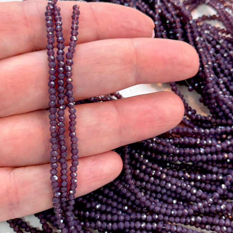 1mm Crystal rondelle beads strand 180 pcs, PBC1C95