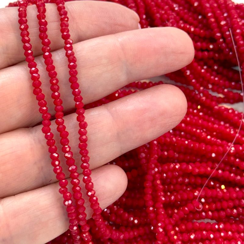 1mm Crystal rondelle beads strand 180 pcs, PBC1C96