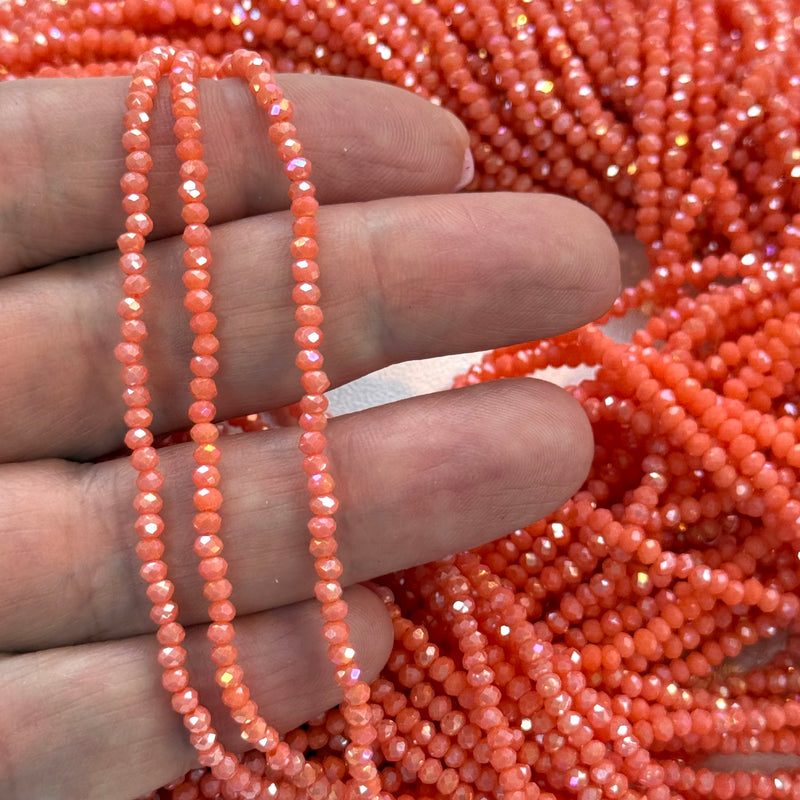 1mm Crystal rondelle beads strand 180 pcs, PBC1C97