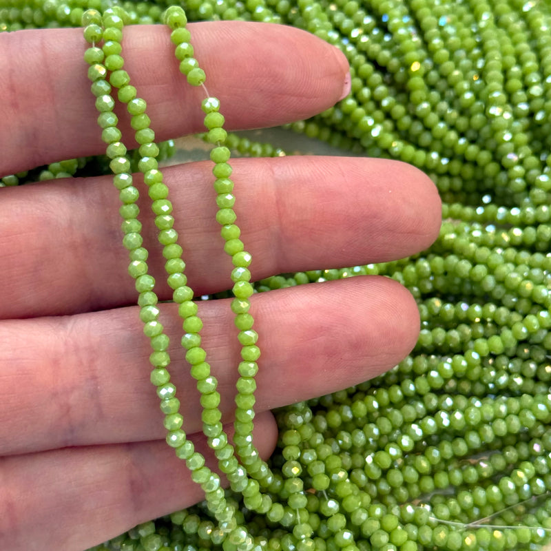 1mm Crystal rondelle beads strand 180 pcs, PBC1C99