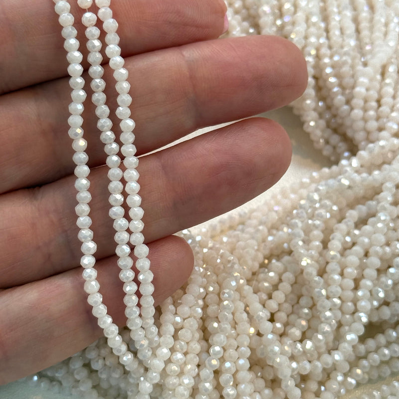 1mm Crystal rondelle beads strand 180 pcs, PBC1C103