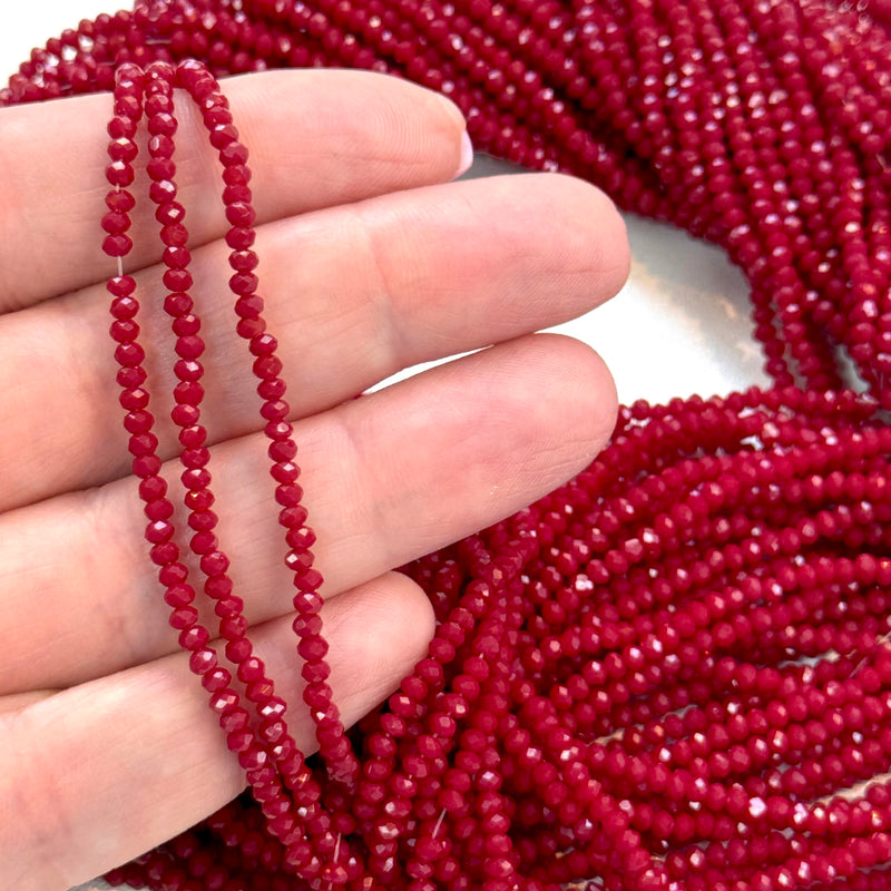 1mm Crystal rondelle beads strand 180 pcs, PBC1C104