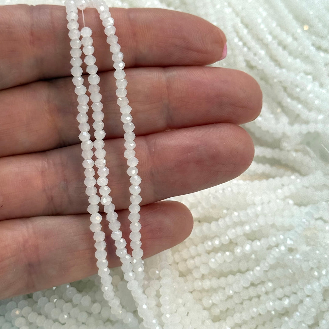 1mm Crystal rondelle beads strand 180 pcs, PBC1C105