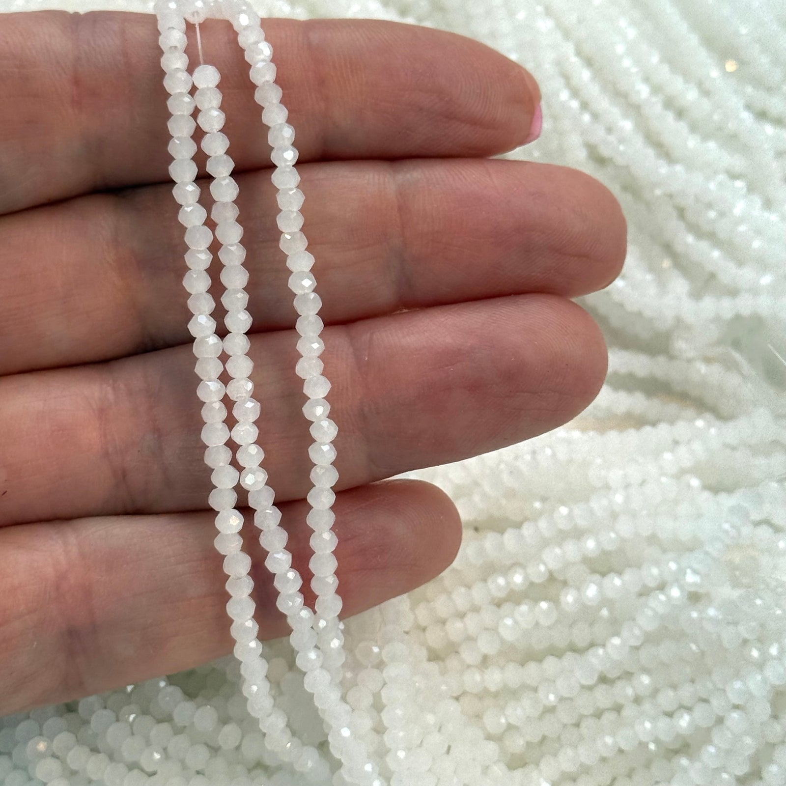 1mm Crystal rondelle beads strand 180 pcs, PBC1C105