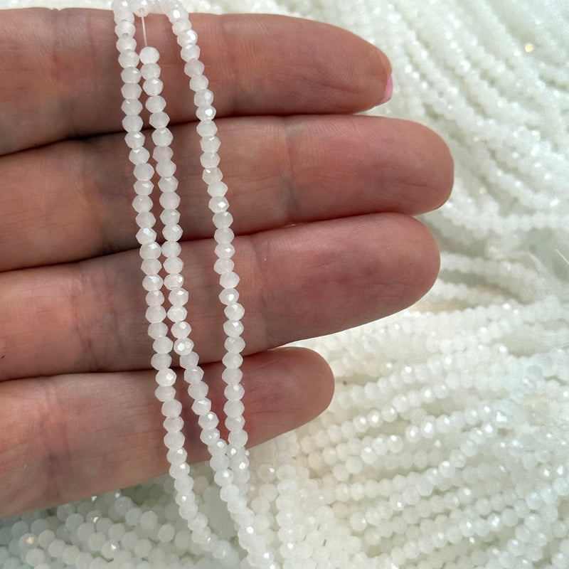 1mm Crystal rondelle beads strand 180 pcs, PBC1C105