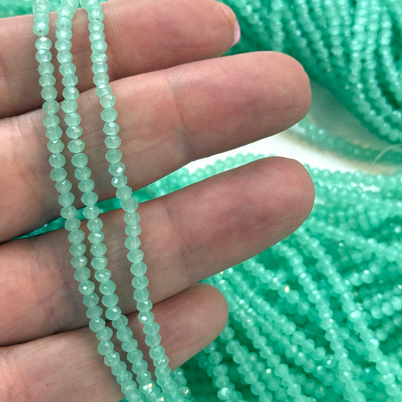 1mm Crystal rondelle beads strand 180 pcs, PBC1C106