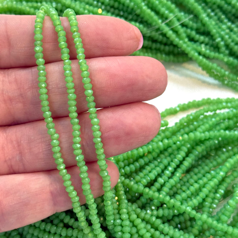 1mm Crystal rondelle beads strand 180 pcs, PBC1C108