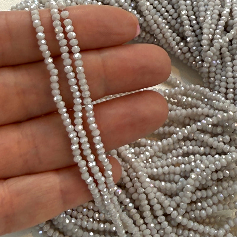 1mm Crystal rondelle beads strand 180 pcs, PBC1C109
