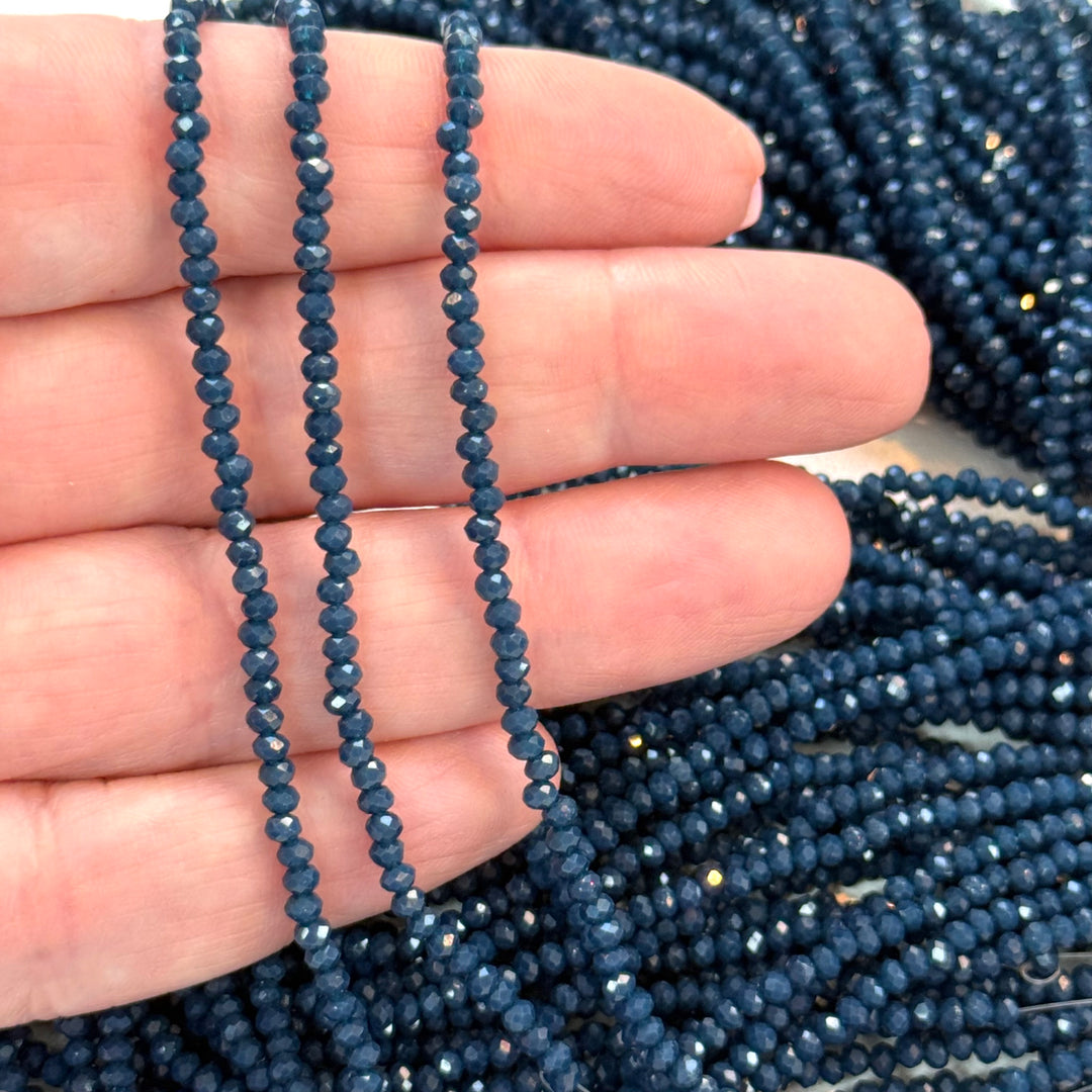1mm Crystal rondelle beads strand 180 pcs, PBC1C112