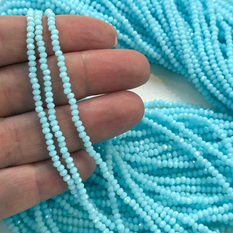 1mm Crystal rondelle beads strand 180 pcs, PBC1C113