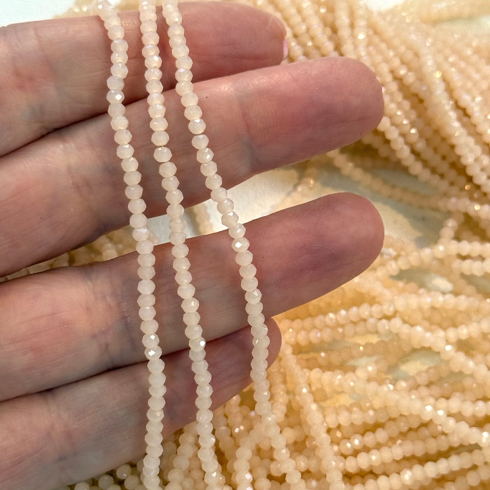 1mm Crystal rondelle beads strand 180 pcs, PBC1C118