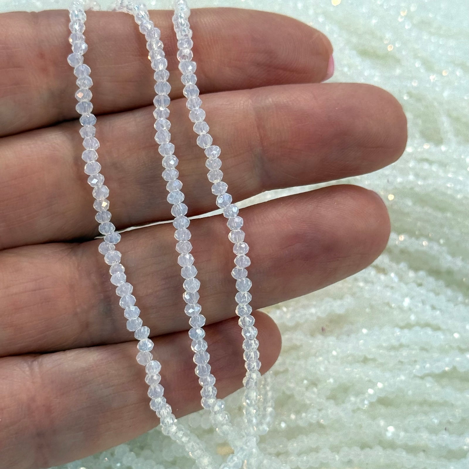 1mm Crystal rondelle beads strand 180 pcs, PBC1C119