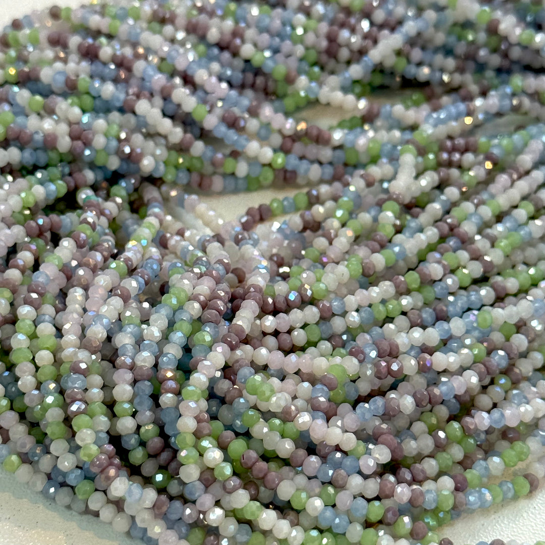 1mm Crystal rondelle beads strand 180 pcs, PBC1C121