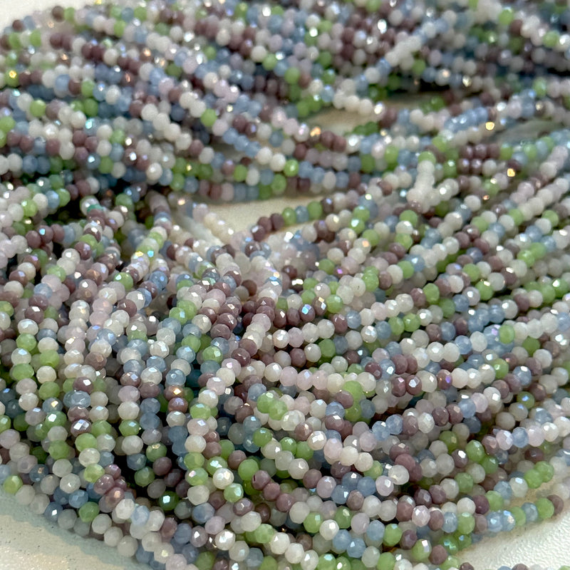 1mm Crystal rondelle beads strand 180 pcs, PBC1C121