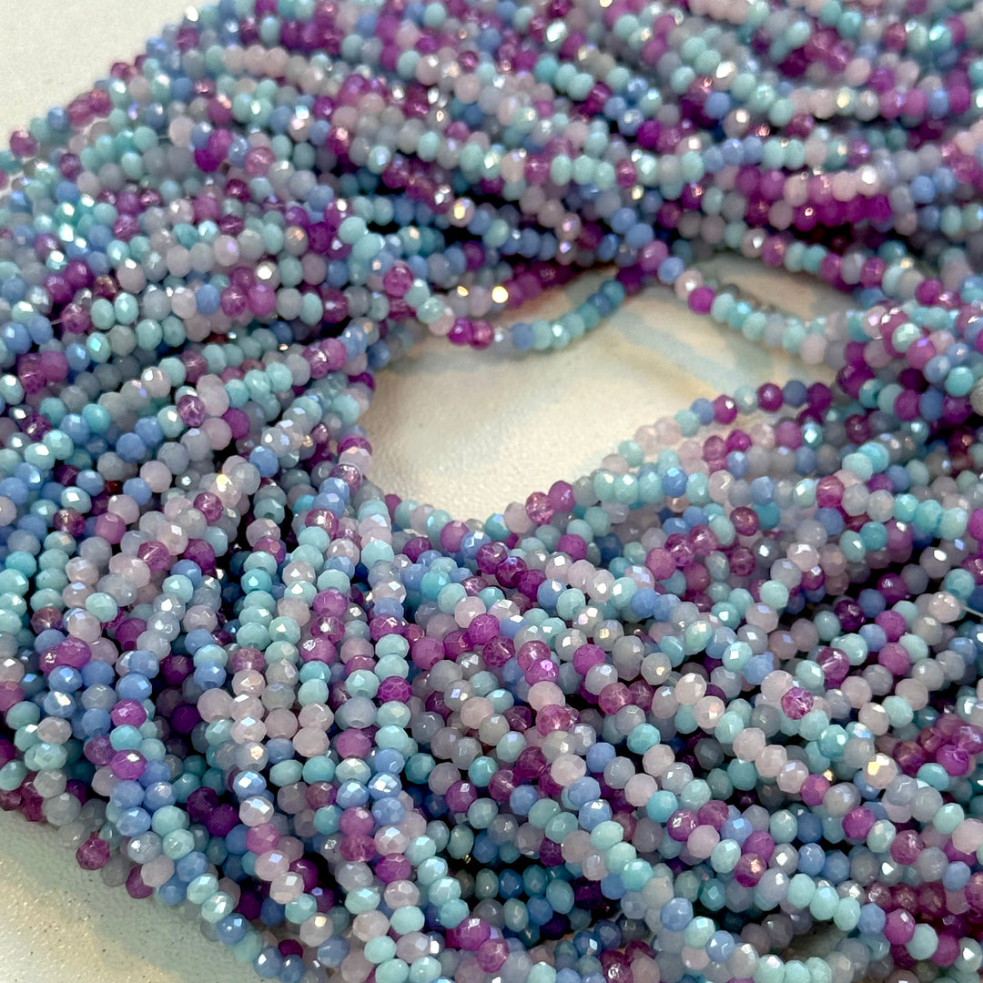 1mm Crystal rondelle beads strand 180 pcs, PBC1C126