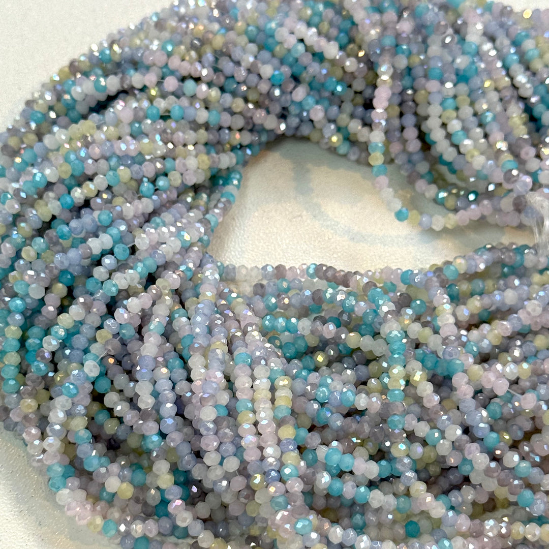 1mm Crystal rondelle beads strand 180 pcs, PBC1C128