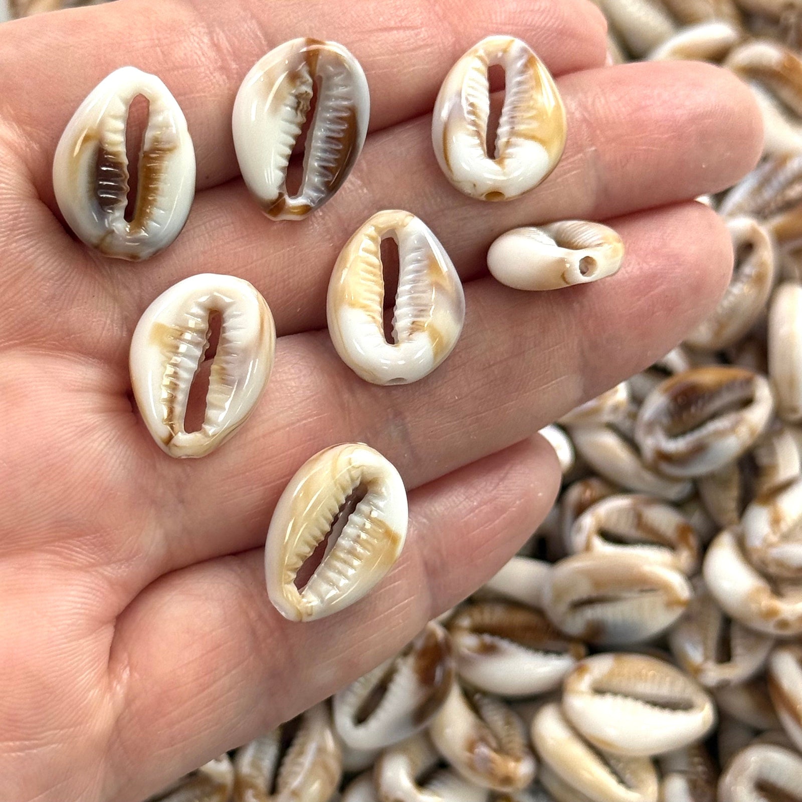Acrylic Cowrie Shell Beads – 50g Pack