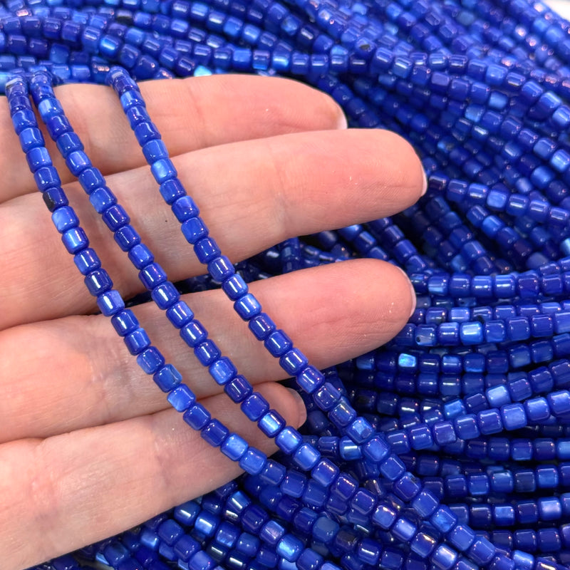 Natural Mother of Pearl Colored Cylinder Beads,15.5 Inches Strand