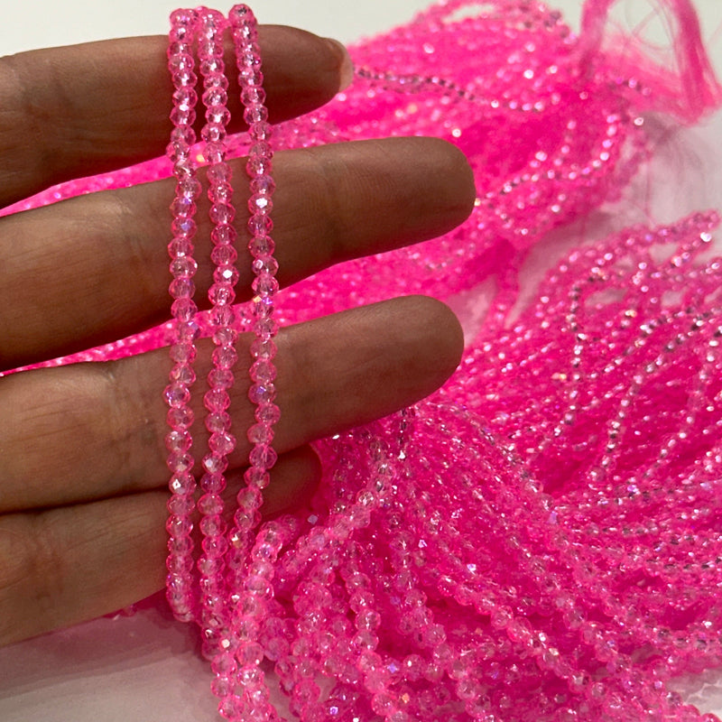 Crystal faceted rondelle 3mm Beads, PBC3C90,