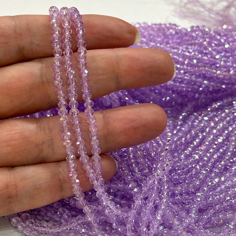 Crystal faceted rondelle 3mm Beads, PBC3C91,