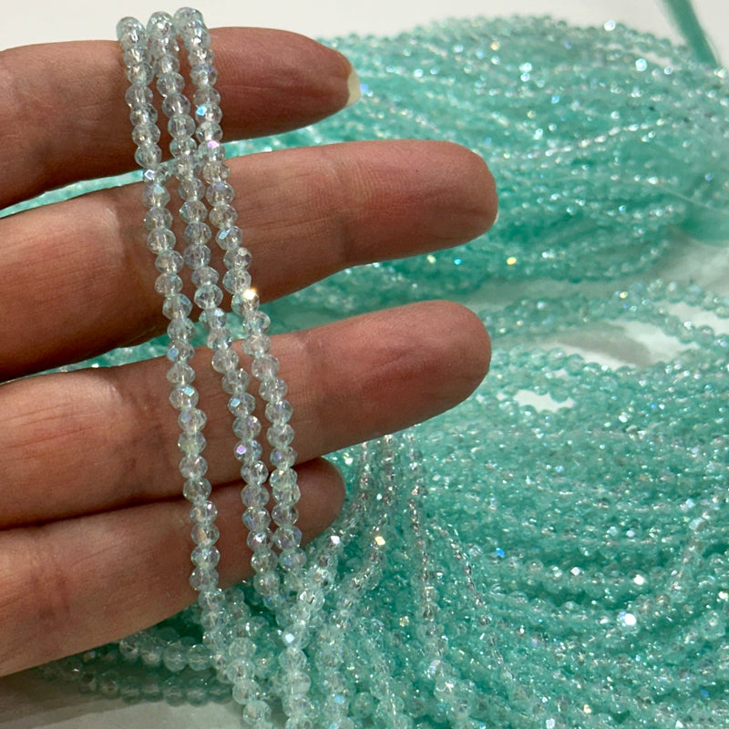 Crystal faceted rondelle 3mm Beads, PBC3C92,