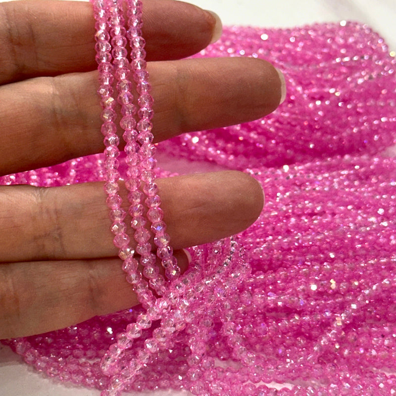 Crystal faceted rondelle 3mm Beads, PBC3C94