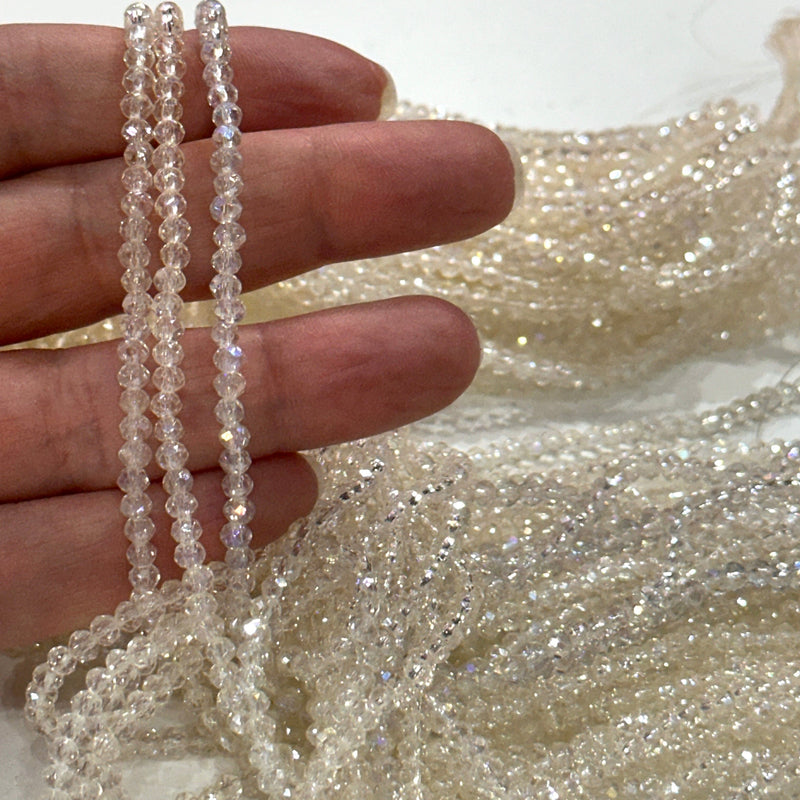 Crystal faceted rondelle 3mm Beads, PBC3C96