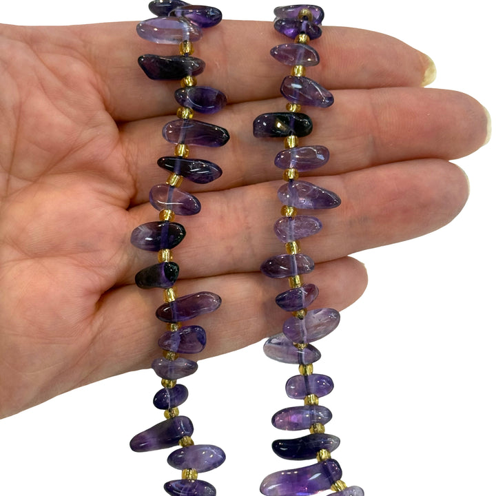 Amethyst Organic Pebble Gemstone Beads