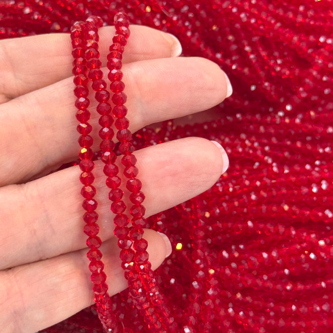 Crystal faceted rondelle 3mm Beads, PBC3C122