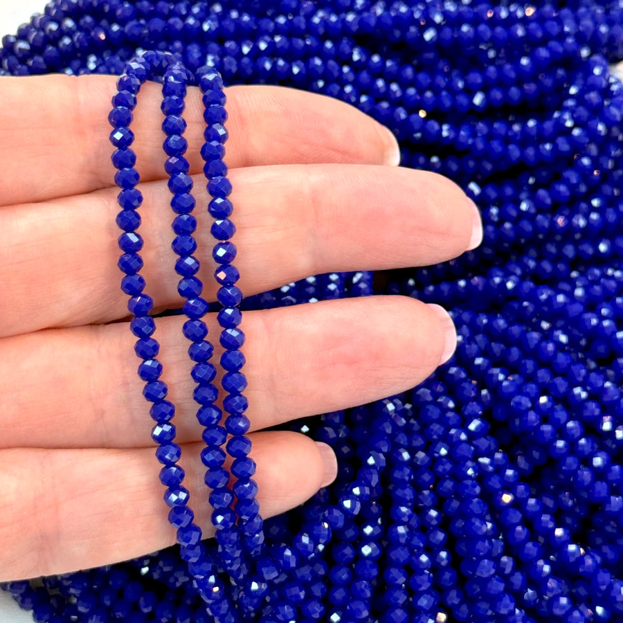 3×4 Mm Faceted Crystal Roundelle Beads , Colorful Roundels Beads , Faceted Crystal Rondelle Beads , 16 '' per Strand , 1 /3/6 Strds , YB1067 - UK