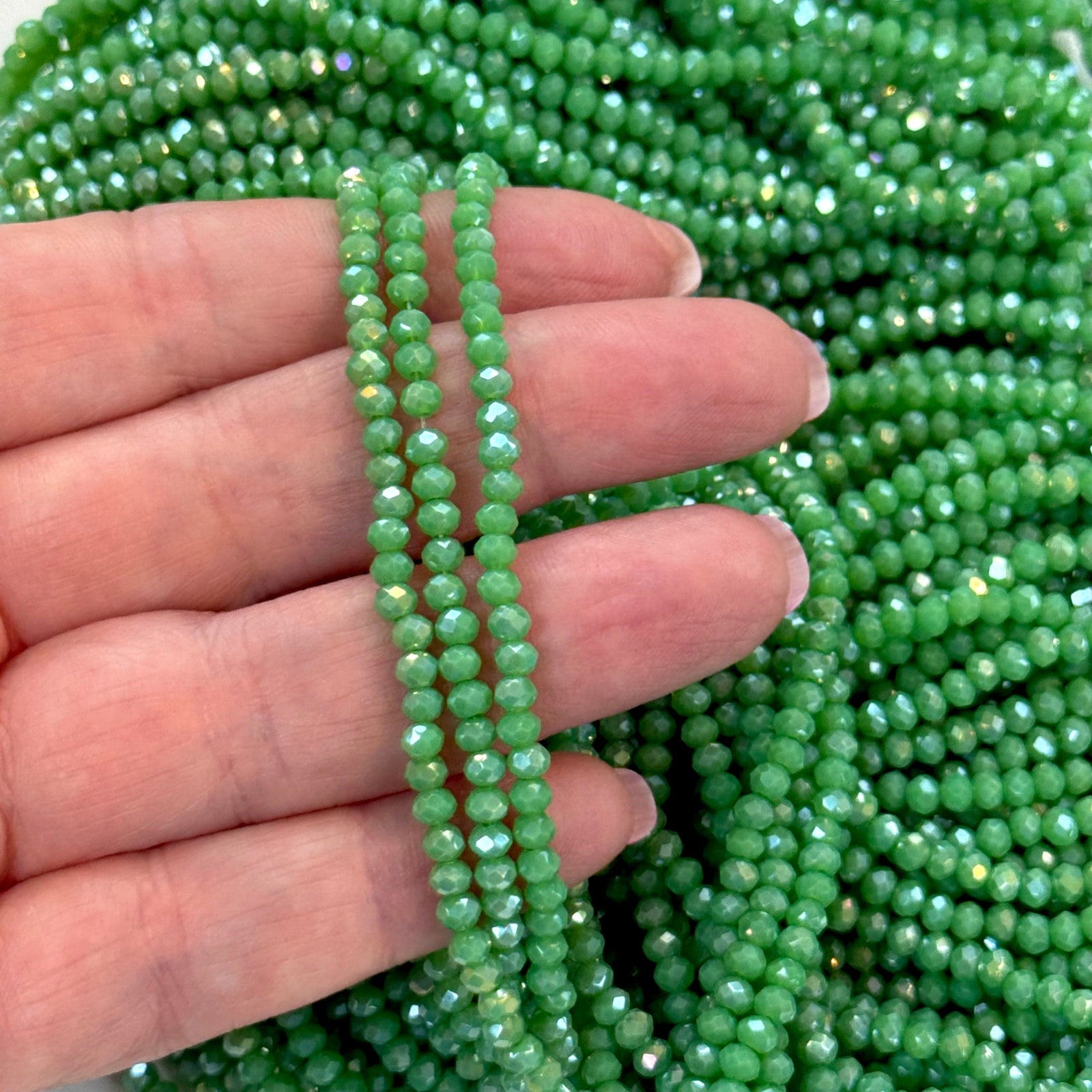 Crystal faceted rondelle 3mm Beads, PBC3C124