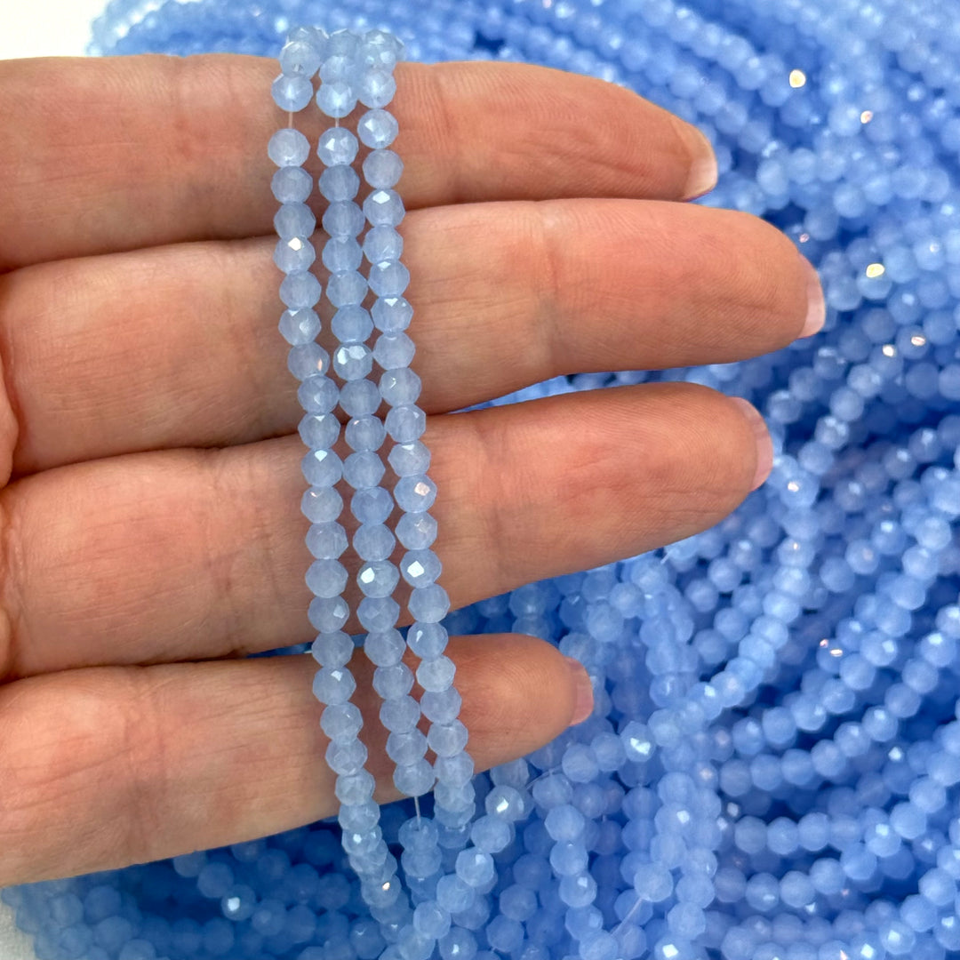 Crystal faceted rondelle 3mm Beads, PBC3C125