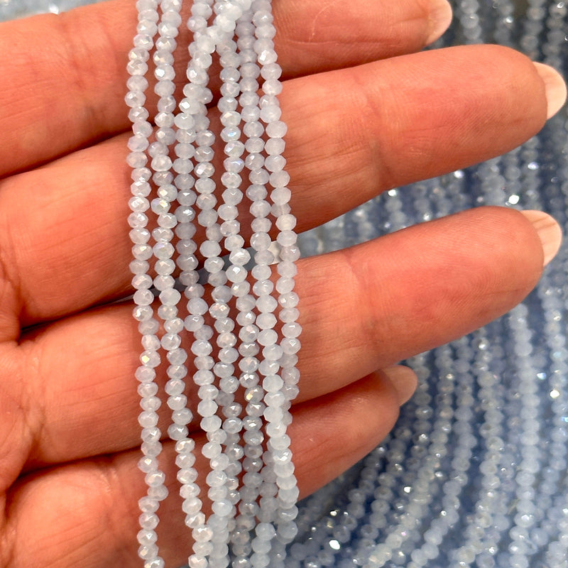 1mm Crystal rondelle beads strand 170 pcs, PBC1C40
