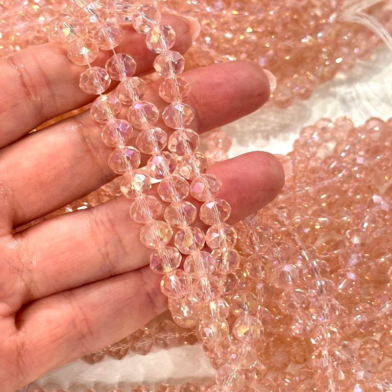 Rondelles à facettes en cristal, perles de 8 mm, PBC8C82