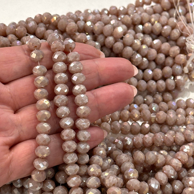 Crystal faceted rondelle 8mm Beads, PBC8C84