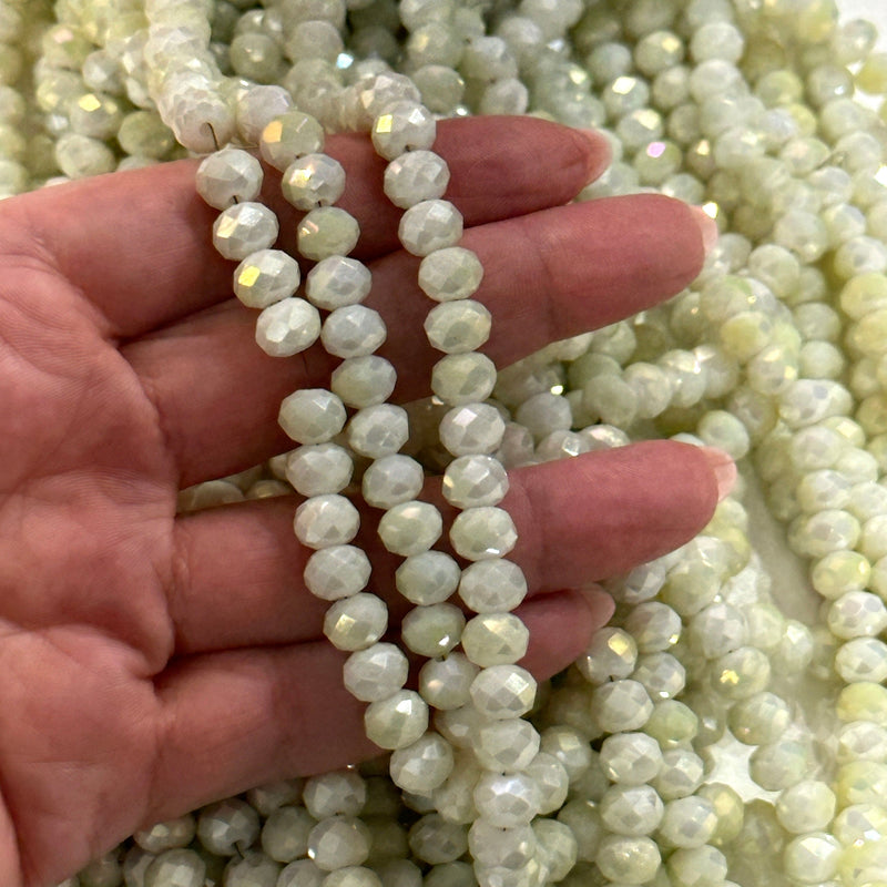 Perles rondelles à facettes en cristal de 8 mm, PBC8C85