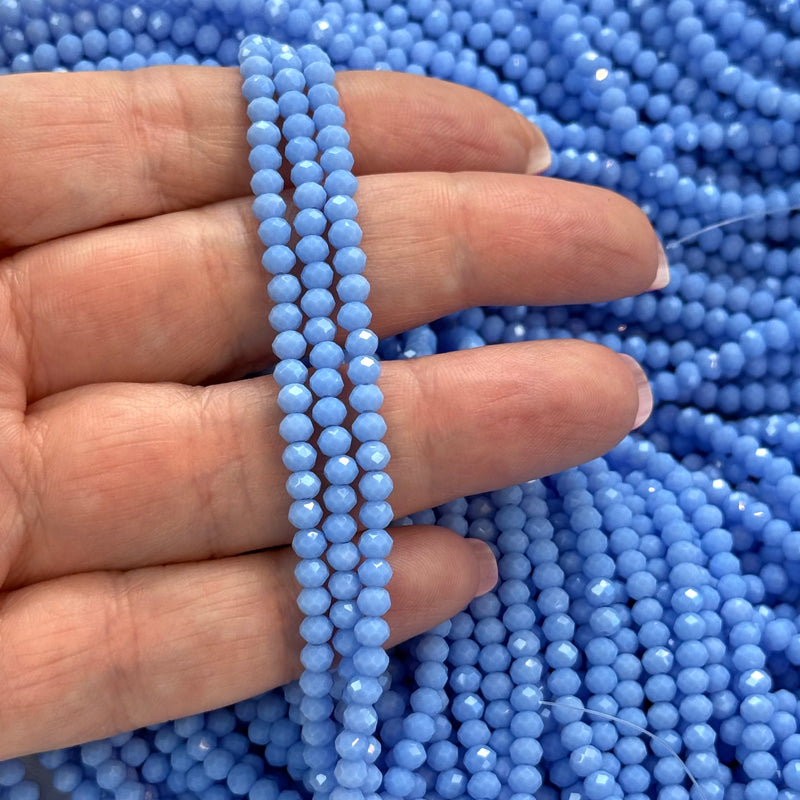 Crystal faceted rondelle 3mm Beads, PBC3C126
