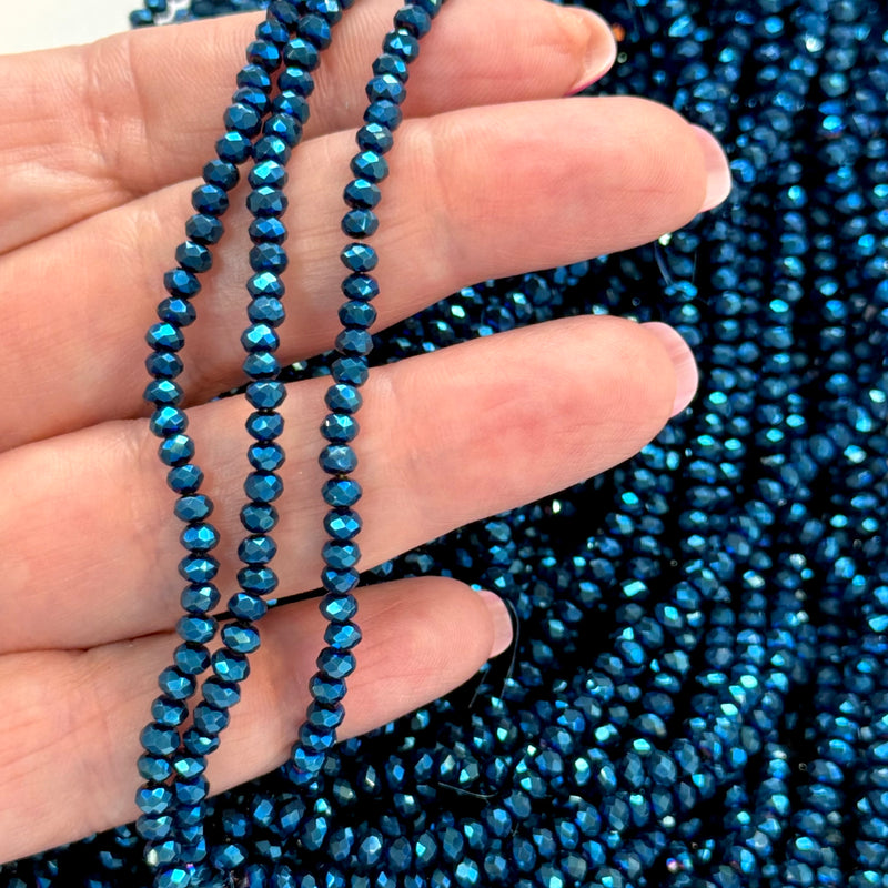 Crystal faceted rondelle 3mm Beads, PBC3C127